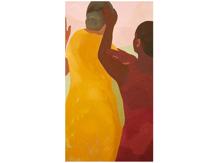 Catherine Repko, care, 2025,Oil on linen, 140 x 75 cm